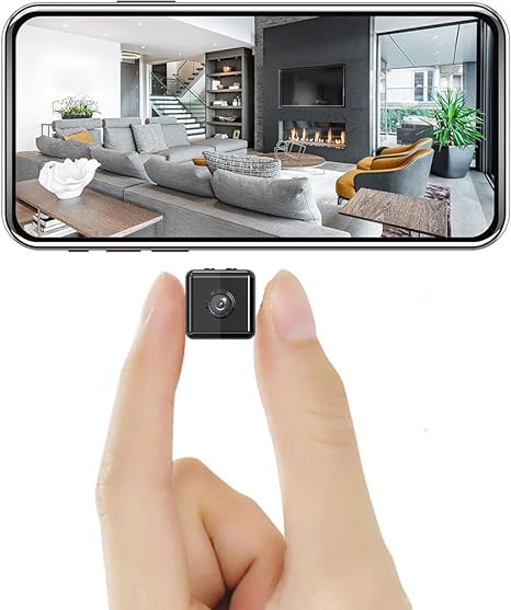 "Draadloze mini beveiligingscamera 1080P, compact design, app-bediening, geschikt voor binnen en buitengebruik."