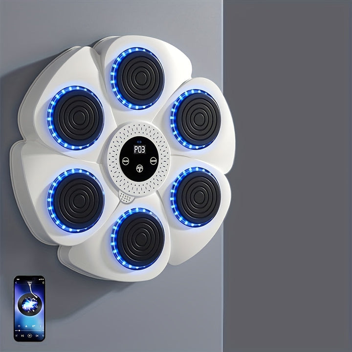 Oplaadbare boksmachine, altijd klaar voor je volgende fitness of cardio workout met muziek.