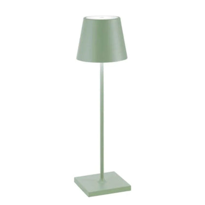 "Draadloze oplaadbare tafellamp, slank en modern ontwerp, ideaal voor elk interieur, met touch bediening en USB oplaadbaar."