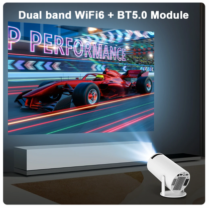 "Draagbare HD Outdoor Beamer voor thuisbioscoop, levendige projectie tot 120 inch, ideaal voor tuinfilmavonden."