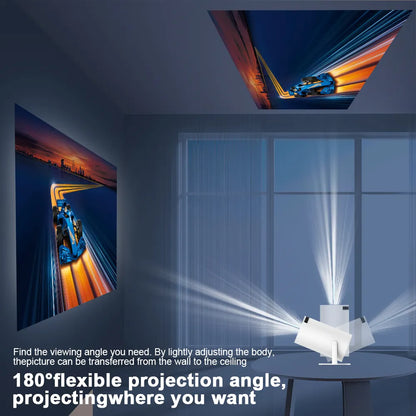 "Draagbare HD Outdoor Beamer voor thuisbioscoop, levendige projectie tot 120 inch, ideaal voor tuinfilmavonden."