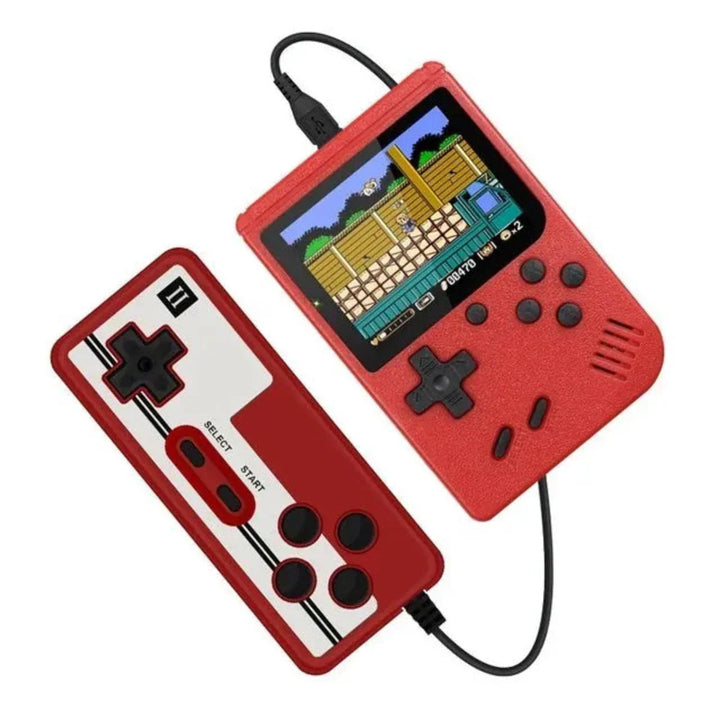 Klein en krachtig: draagbare gamingconsole met een scala aan 400+ klassieke retro spellen, overal plezier.