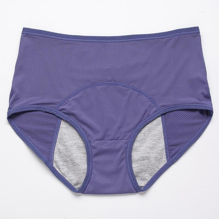 "Droog blijvend damesondergoed, naadloos en ademend, in een 4-pack. Verkrijgbaar in diverse kleuren en maten."