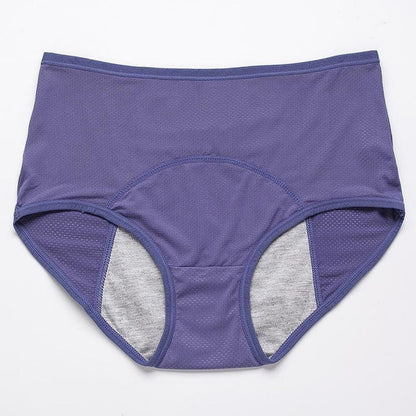 "Droog blijvend damesondergoed, naadloos en ademend, in een 4-pack. Verkrijgbaar in diverse kleuren en maten."