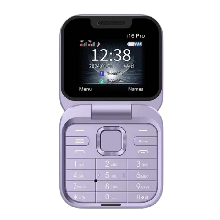 Draadloze compacte klaptelefoon, garandeert eenvoudige communicatie en flexibiliteit.