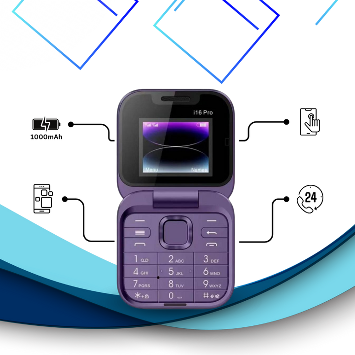 Zeer compacte en lichtgewicht klaptelefoon, makkelijk mee te nemen in elke zak.