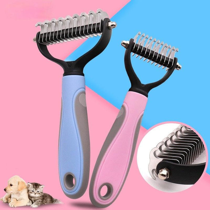 Ergonomische dubbelzijdige SmoothGroom kam; effectief ontharen en ontwarren van honden- en kattenvacht.