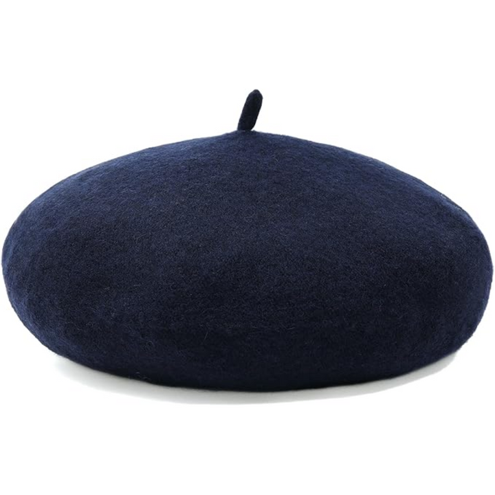 Franse baret voor klassieke stijl, draagbaar door dames en heren, tijdloos accessoire.
