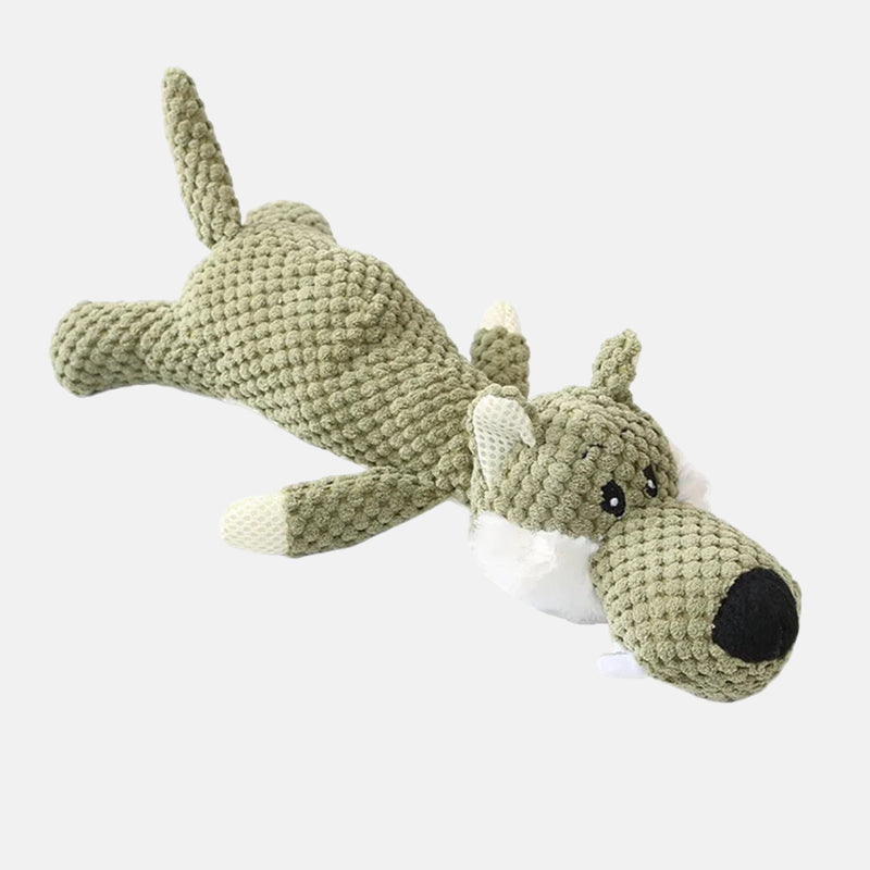 Hond genietend van zijn duurzame kauwspeeltje, een essentieel dierbenodigdheden voor gebitsverzorging.