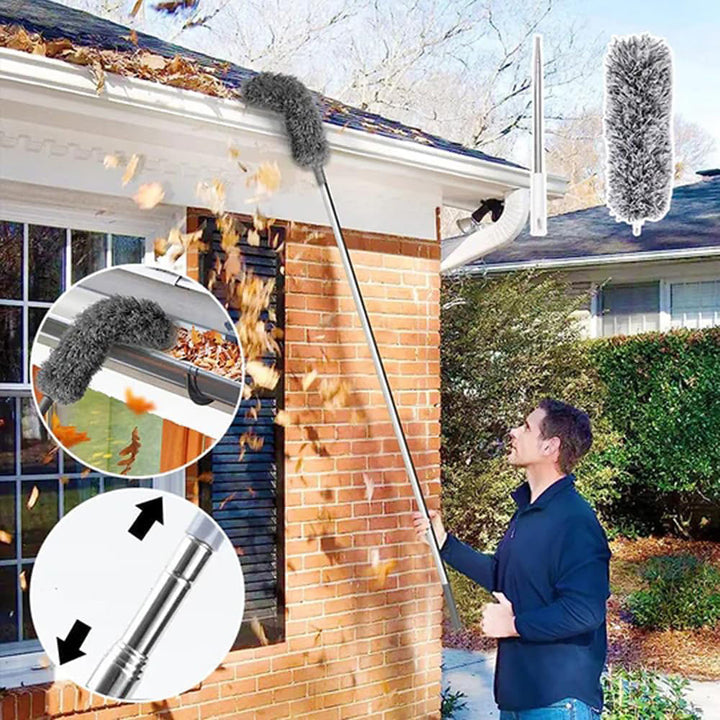 Wasbare telescopische plumeau, effectieve reinigingstool voor stof en spinrag.
