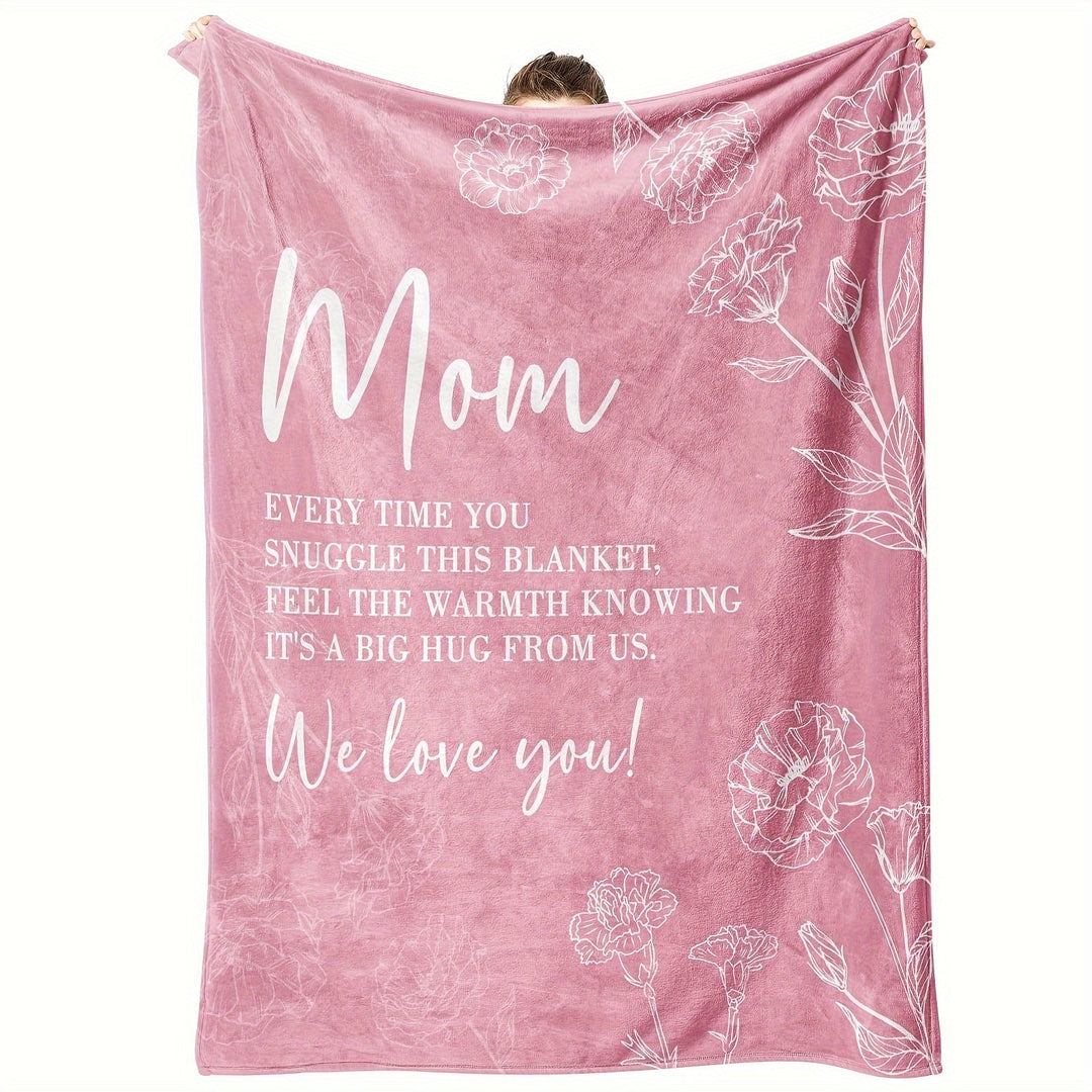 Dames knuffeldeken met liefdevolle boodschap, ideaal als warm Moederdagcadeau voor comfort en gezelligheid.