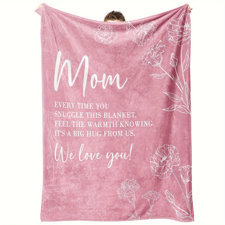 Dames knuffeldeken met liefdevolle boodschap, ideaal als warm Moederdagcadeau voor comfort en gezelligheid.