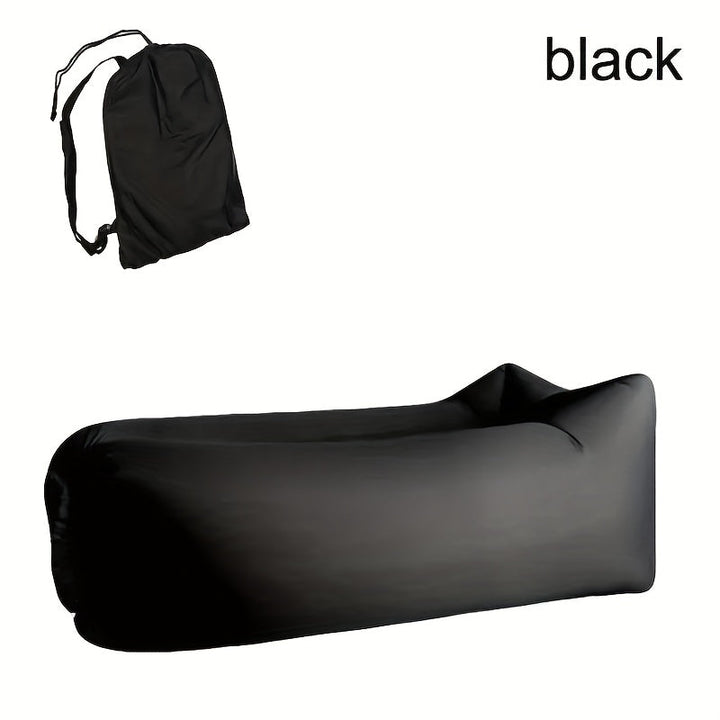 Comfortabele opblaasbare bank perfect voor picknicks, strand en ontspanning in de buitenlucht.