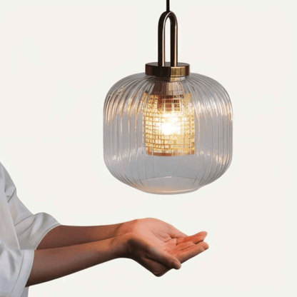 Hanglamp met Glazen Kap - Sfeervolle Verlichting