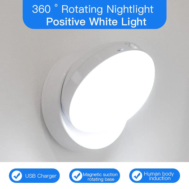 Slimme Elara bewegingssensor nachtlamp. Automatisch geel of wit LED licht voor gang, slaapkamer.