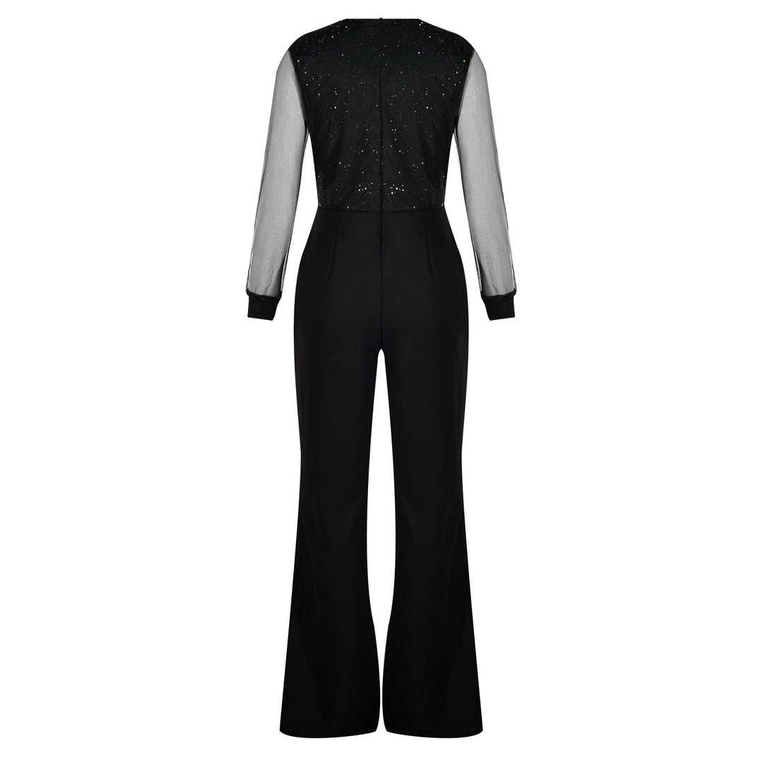Chique zwarte dames jumpsuit van Hoymans, met comfortabele pasvorm voor modebewuste vrouwen.