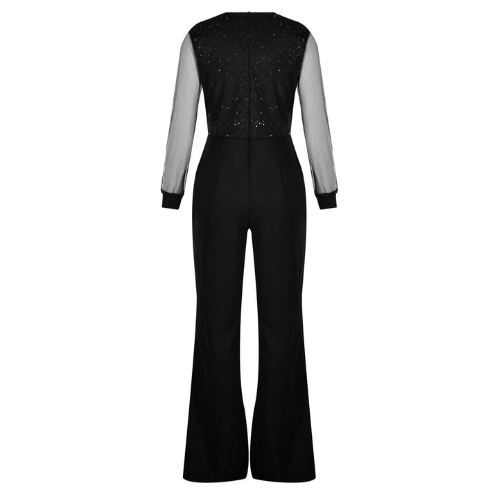 Chique zwarte dames jumpsuit van Hoymans, met comfortabele pasvorm voor modebewuste vrouwen.