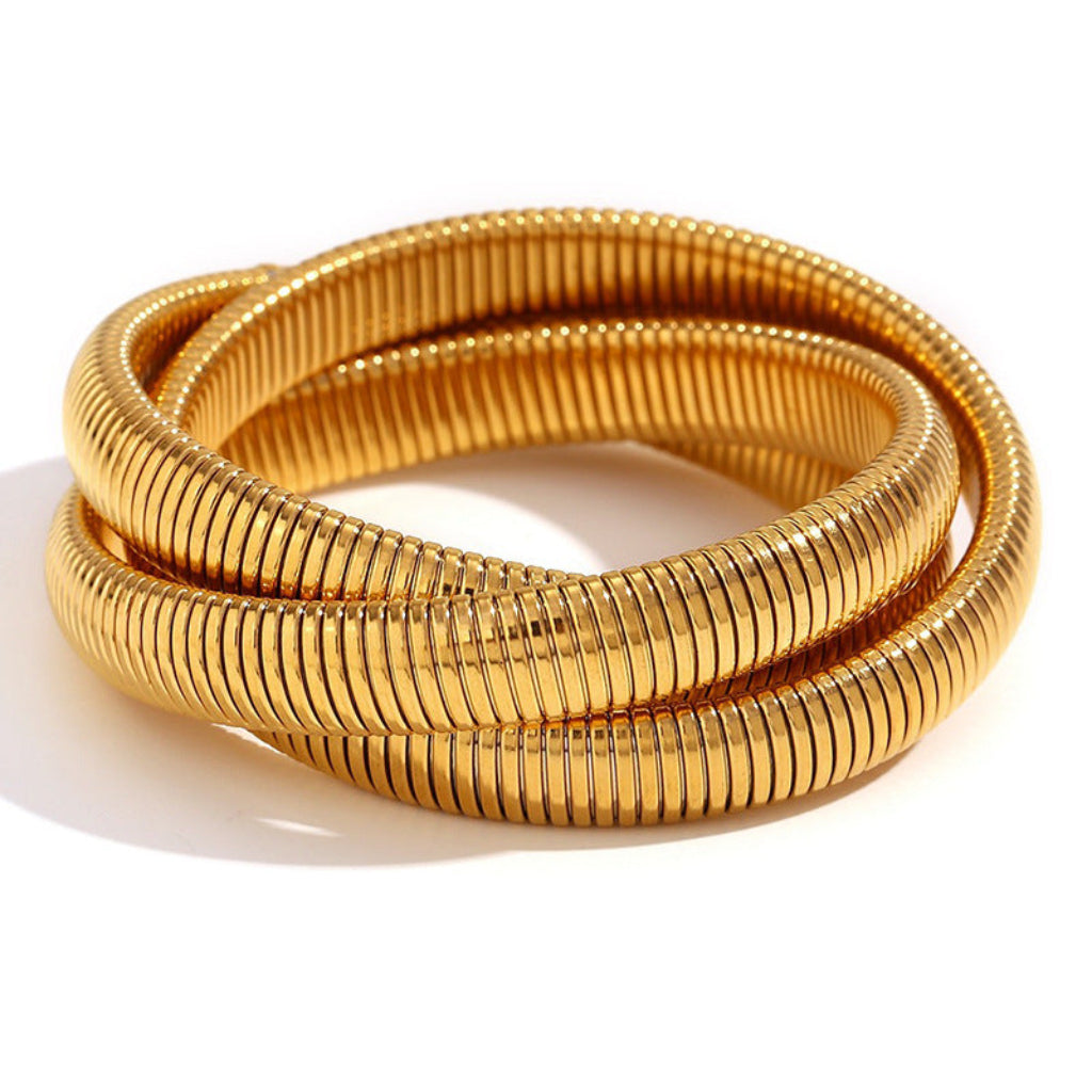 Stijlvolle kleurblok dames armband, een must-have mode accessoire voor een eigentijdse look.