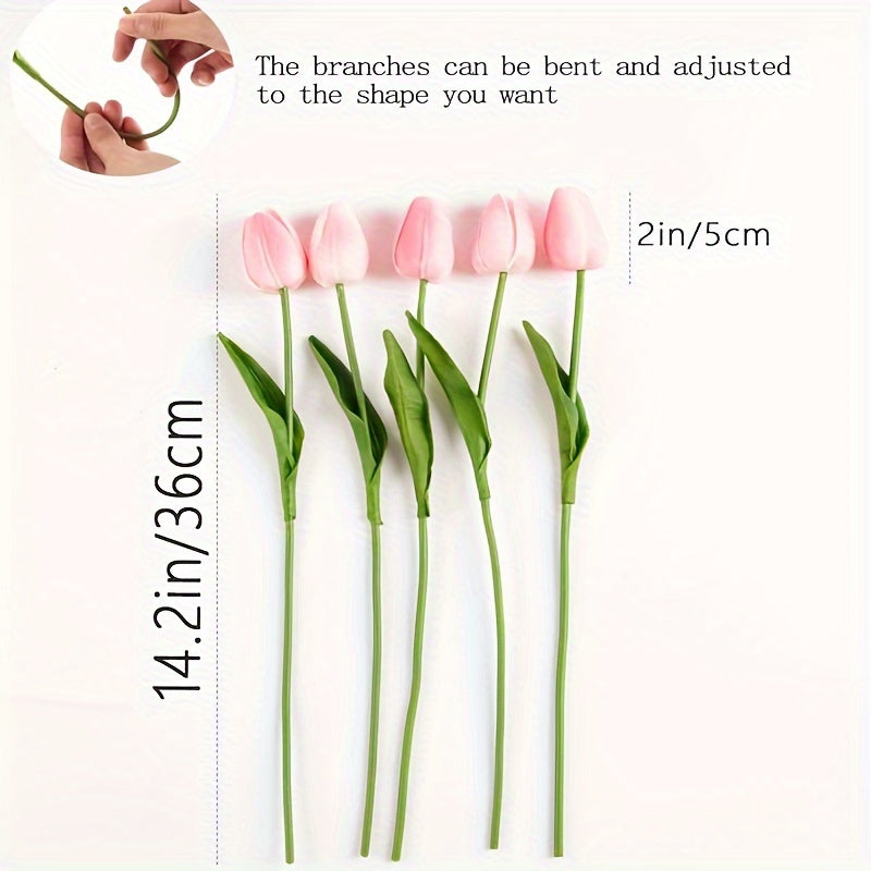 Realistische kunsttulpen in diverse kleuren, perfect voor feestdecoratie of als duurzaam cadeau. Wonen & interieur.