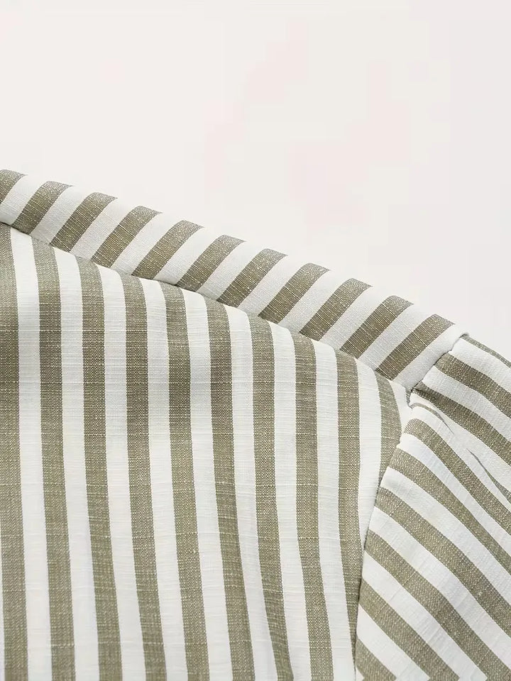 Dagelijks gestreept herenoverhemd, slim fit, lange mouwen, veelzijdig te combineren.