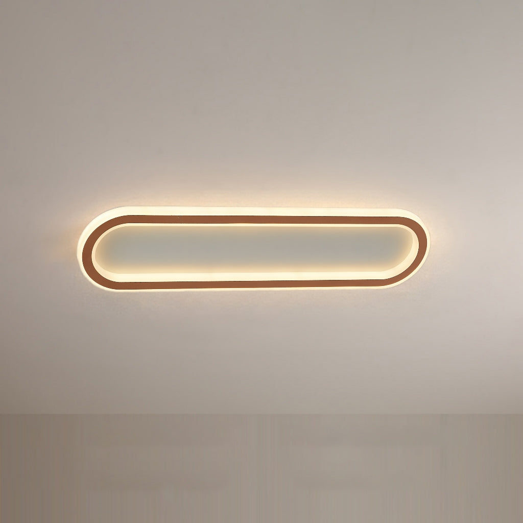 Design LED plafondlamp, elliptisch, zwart/goud; voegt elegantie toe aan moderne binnenruimtes. (92)