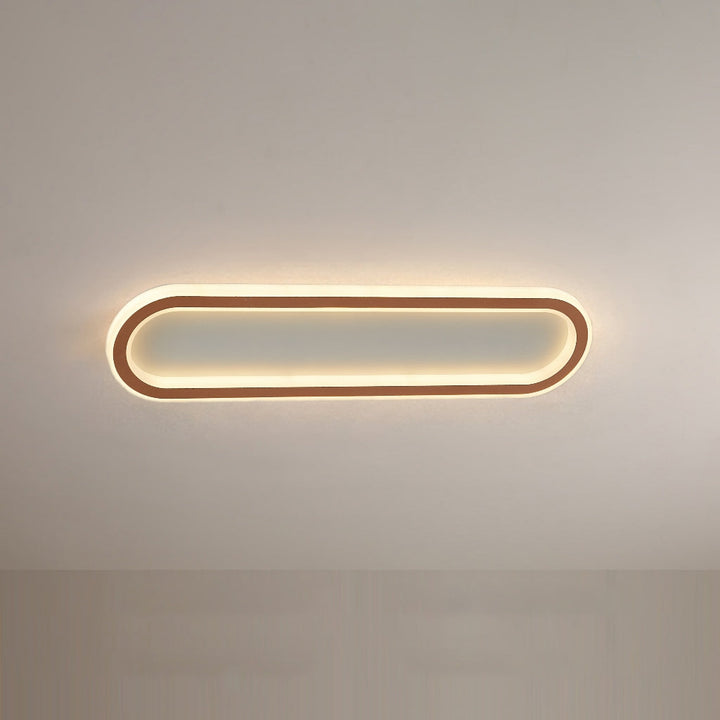 Design LED plafondlamp, elliptisch, zwart/goud; voegt elegantie toe aan moderne binnenruimtes. (92)