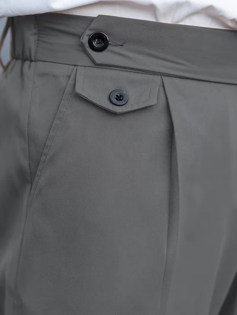 Ademende heren straight leg broek, smart casual, cropped, voor een fris gevoel.