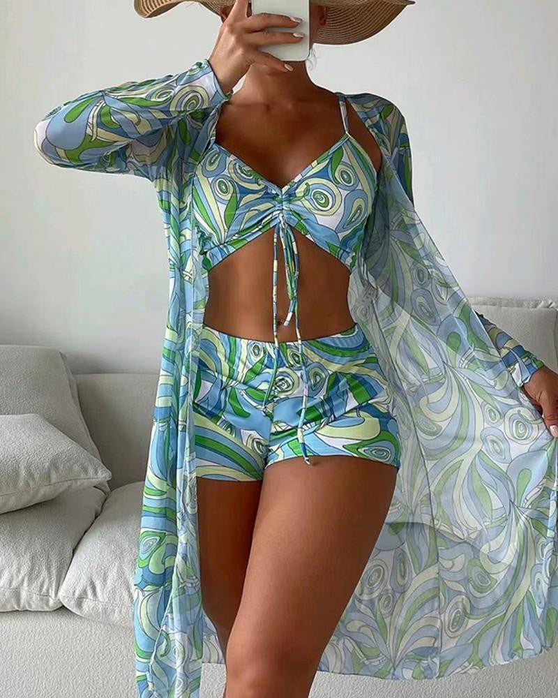 Modieuze dames driedelige set, voor een perfecte balans tussen stijl en ontspanning.