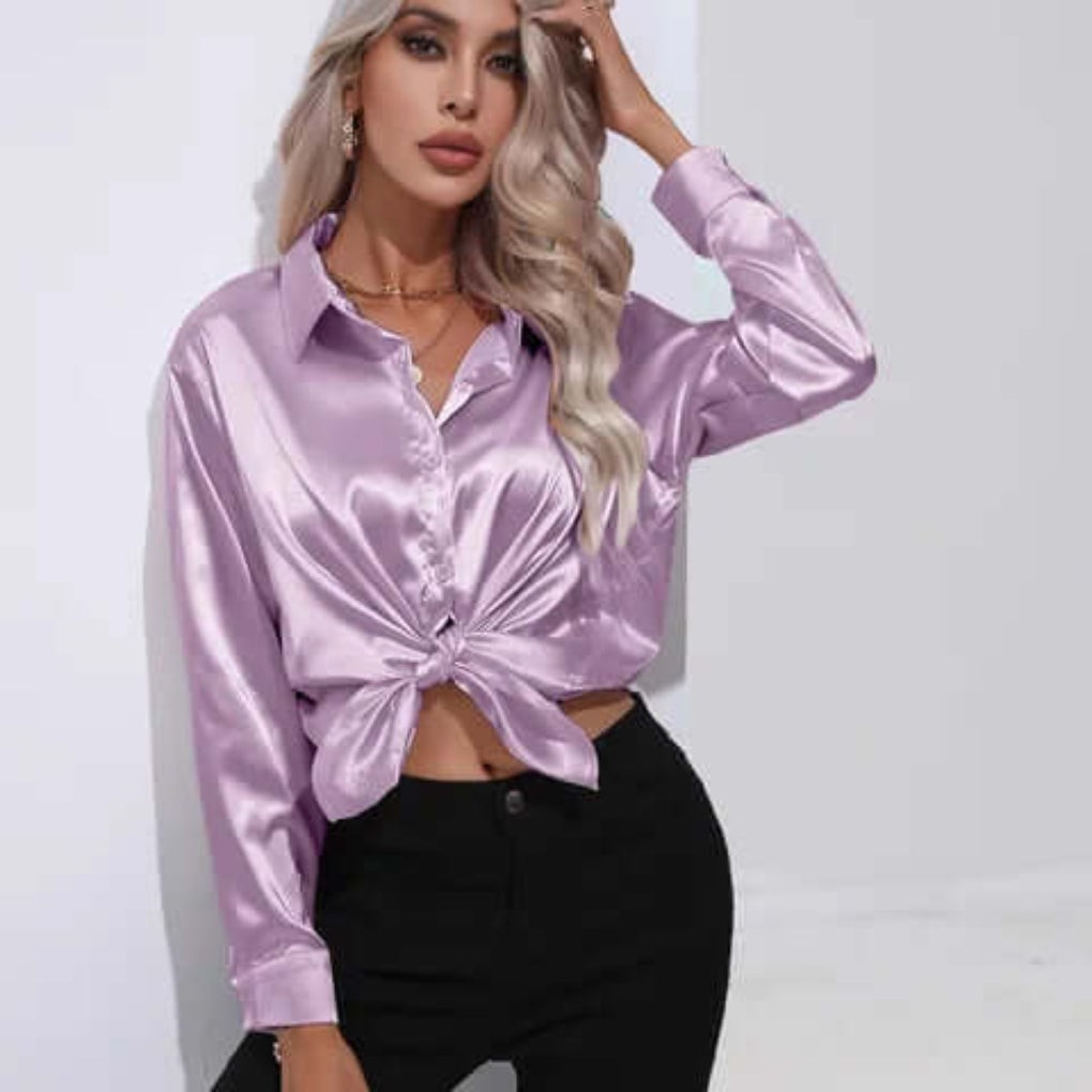 Veelzijdige damesmode: losse pasvorm blouse met lange mouwen, elegant en comfortabel.