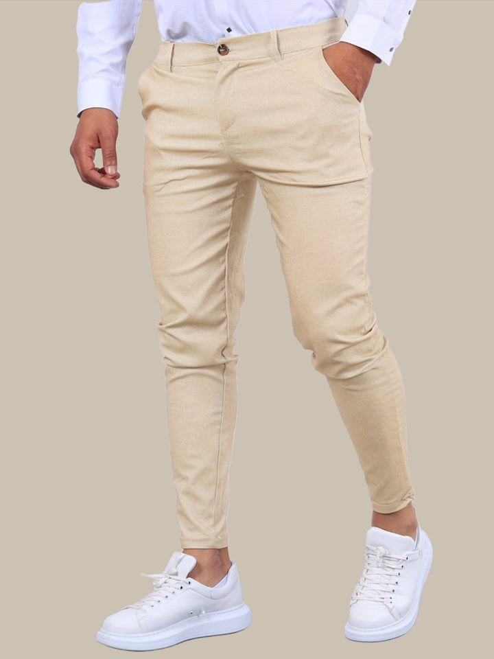 Comfortabele stretch skinny broek voor mannen, ultieme bewegingsvrijheid en een moderne slimfit look.