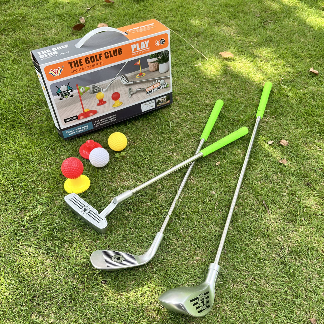 Kinder golfset voor peuters met verstelbare clubs en doelen voor urenlang speelplezier.