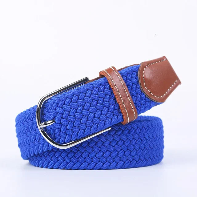 Groene unisex stretchriem van elastisch imitatieleer voor ultiem comfort en stijl.