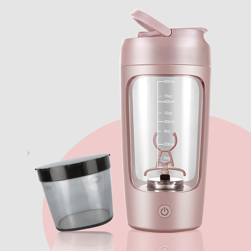 Draagbare elektrische proteïne shaker met USB-aansluiting, ideaal voor gym of kantoor, klontvrij.