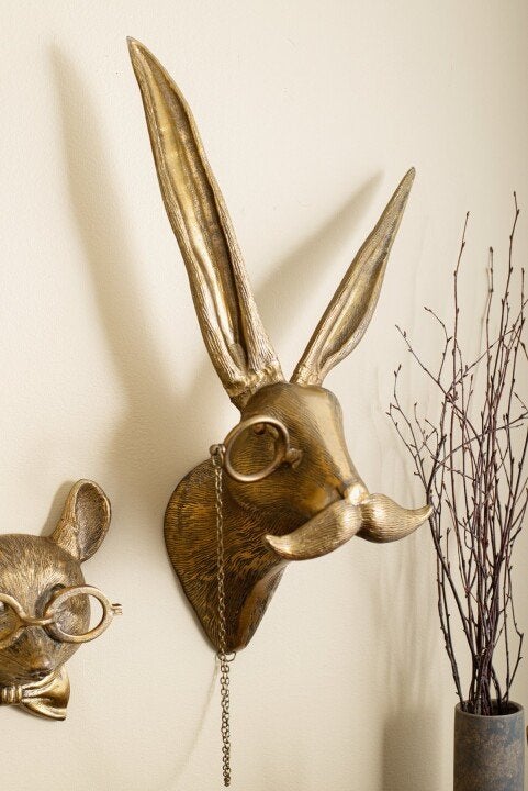 Schattige muis dierenkop wanddecoratie. Kleine en vrolijke muurdecoratie voor elke kamer.