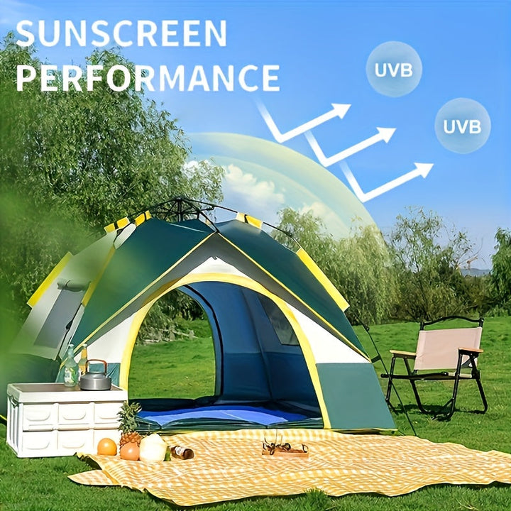 Ruime familie tent 4-persoons met snelle opzet, winddicht en ademend voor comfortabel kamperen.