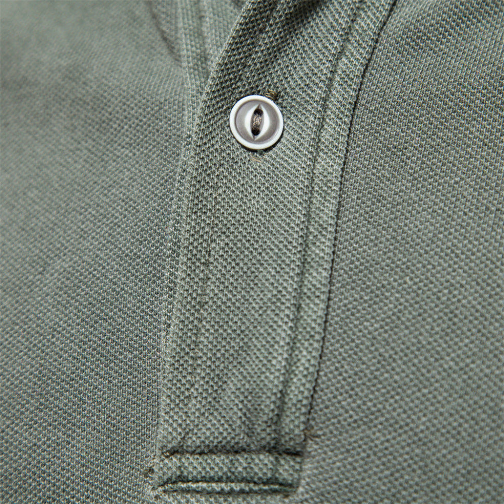 Stijlvol heren basic T-shirt (CJ26) in denimblauw, perfect voor lente en zomer, met korte mouwen.
