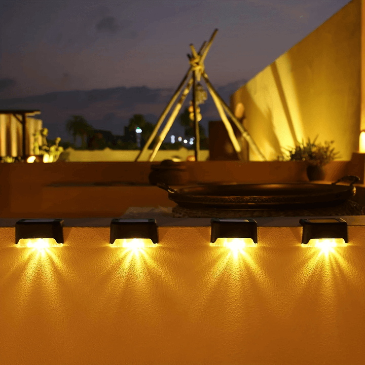 Eenvoudig te monteren draadloze solar LED wandlamp, geen bedrading nodig, directe sfeervolle tuinverlichting.