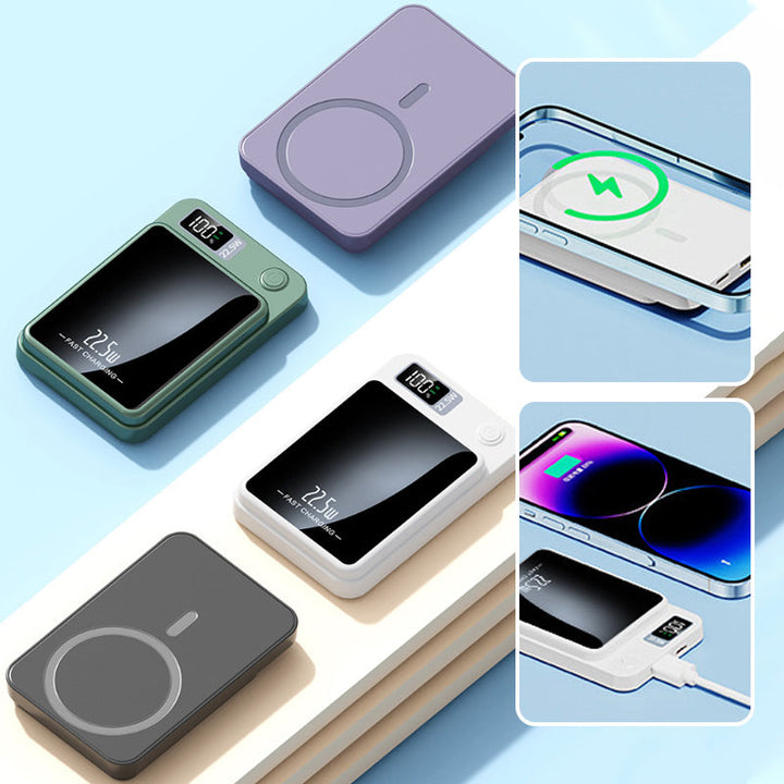 Krachtige mobiele powerbank snellader voor smartphones, tablets en andere USB-apparaten, ideaal voor reizen.