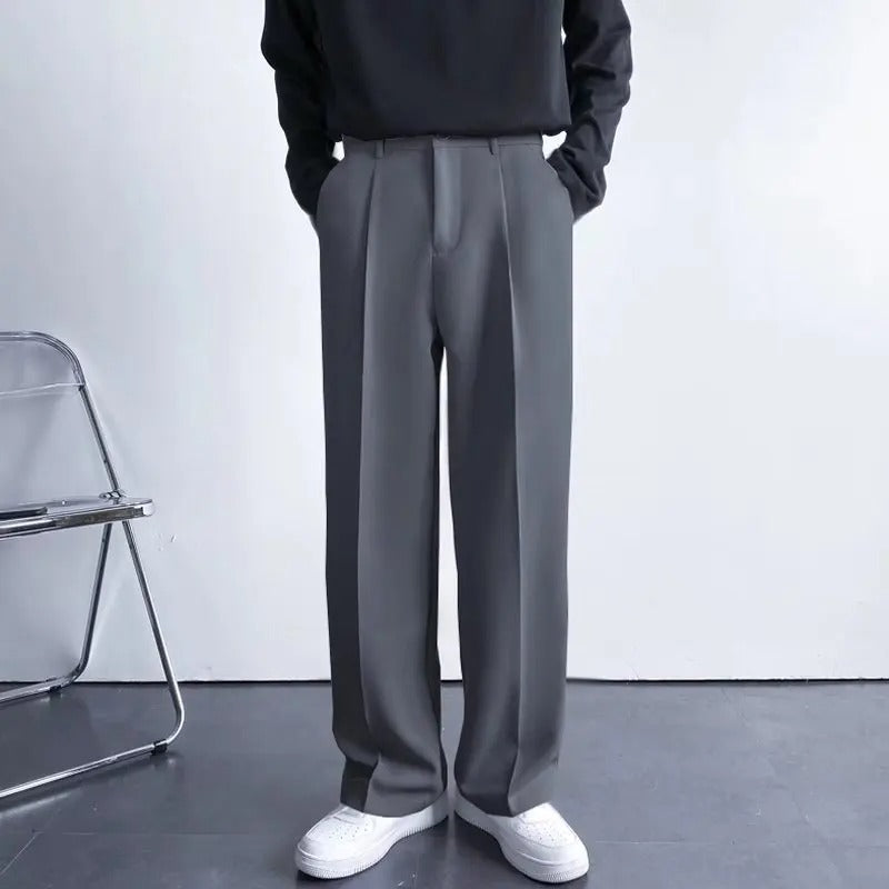 Heren katoenmix broek, getailleerd en klassiek, ideaal voor een verfijnde zakelijke of old money outfit.