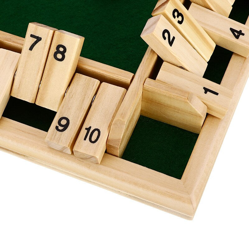 "Educatief houten familiespel voor kinderen, bordspel in warme tinten, bevordert optellen en logisch denken, geschikt vanaf 3
