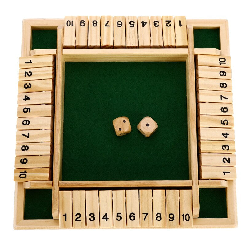 "Educatief houten familiespel voor kinderen, bordspel in warme tinten, bevordert optellen en logisch denken, geschikt vanaf 3