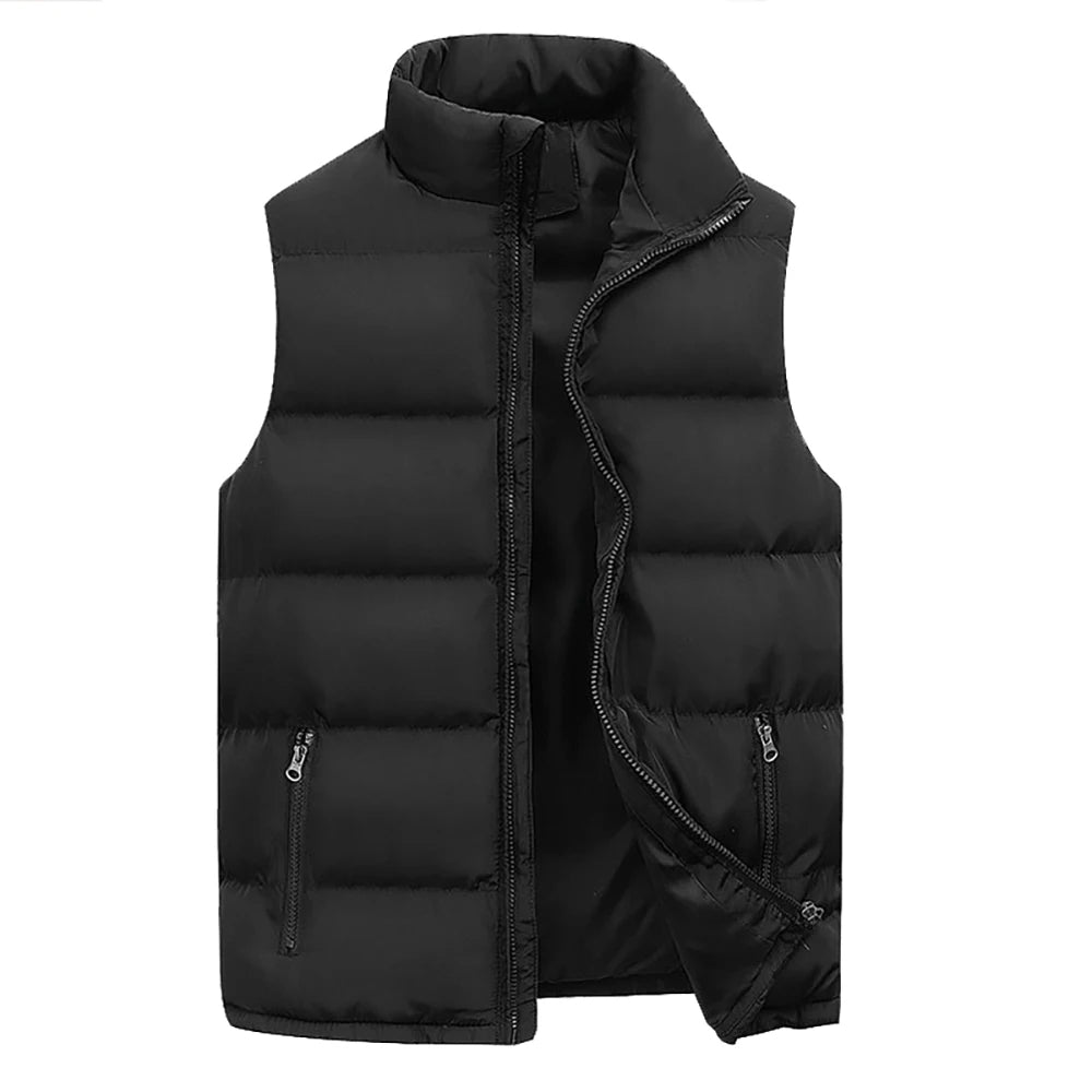Lichtgewicht gewatteerde heren bodywarmer, warm en comfortabel voor winterse dagen.