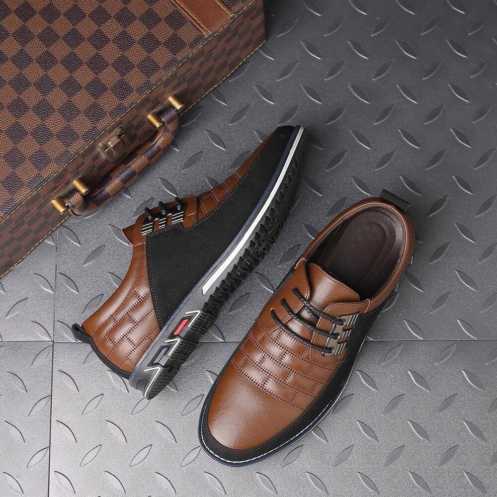 Elegante heren schoenen, hybride design in kunstleer voor de moderne man.