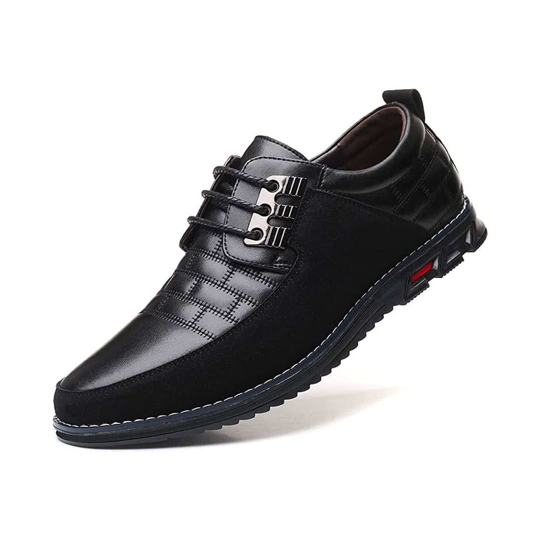 Heren hybride schoenen van kunstleer, stijlvol en comfortabel voor werk en vrije tijd.
