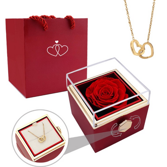 Eeuwige Roos Box - Gepersonaliseerde Ketting