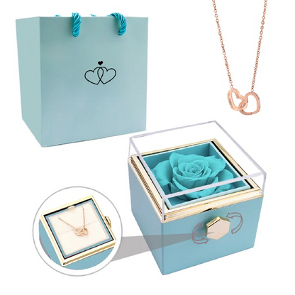 Eeuwige Roos Box - Gepersonaliseerde Ketting