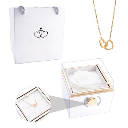 Eeuwige Roos Box - Gepersonaliseerde Ketting