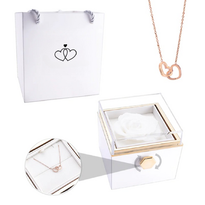 Eeuwige Roos Box - Gepersonaliseerde Ketting