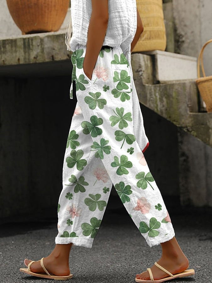 Casual dames comfortbroek met trendy print. Deze Nova broek biedt een relaxte pasvorm voor dagelijks comfort.