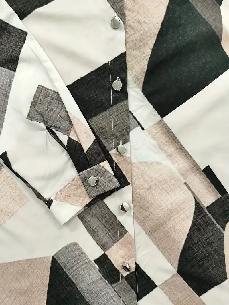 Elegante bovenkleding: casual damesblouse met uniek patroon, perfect voor dagelijks chic.